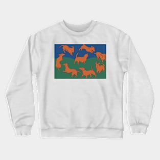 Dancing Dachshund Styleized Crewneck Sweatshirt